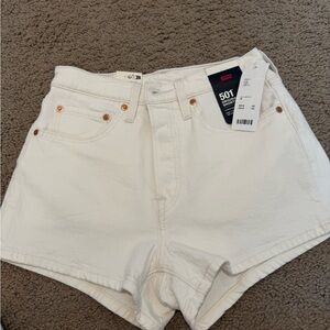 Levi's Women's Cream Jean Shorts